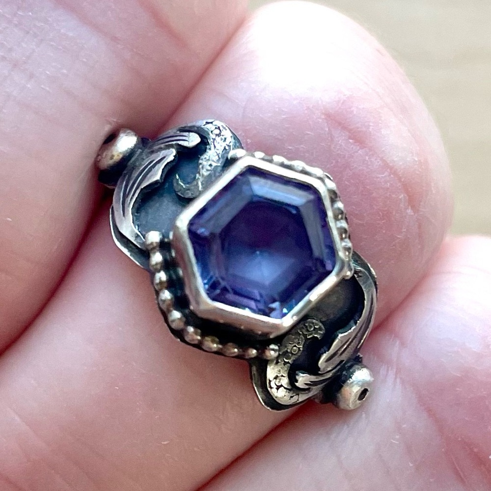 Handmade Alexandrite silver ring - Picture 14 of 14